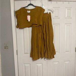 Women's Mustard Two-Piece Set